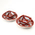 Set of 2 Handcrafted Jaipur Blue Pottery Bowls – Floral Round & Square Red Ceramic Decorative Serveware
