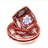 Set of 2 Handcrafted Jaipur Blue Pottery Bowls – Floral Round & Square Red Ceramic Decorative Serveware