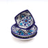 Set of 2 Jaipur Blue Pottery Bowls – Handcrafted Round & Square Floral Design Bowls for Serving & Décor