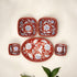 Set of 3 Handcrafted Jaipur Blue Pottery Bowls – Oval & Round Floral Bowls