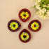 Set of 4 Blue Pottery Red color diyas