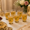 Set of 6 German Silver Glasses without Tray with Floral Engravings