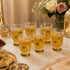 Set of 6 German Silver Glasses without Tray with Floral Engravings