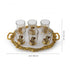 Set of 6 Glasses with Decorative Tray