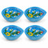 Sky Blue Decorative Floral Pattern Blue Pottery Diya