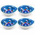 Turquoise Hand-painted Dual Tone Blue Pottery Diya Set