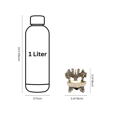 Shankh Chakra Namah Brass Diya – Spiritual Décor Item