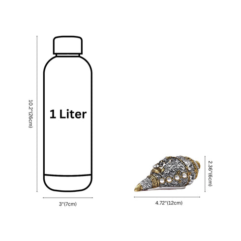 Silver-Gold plated Ganesh Shankh (Conch) showpiece