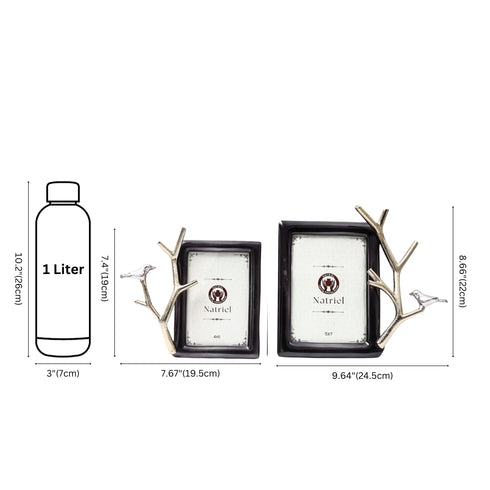 Silver Bird Aluminium photo frame (Set of 2)