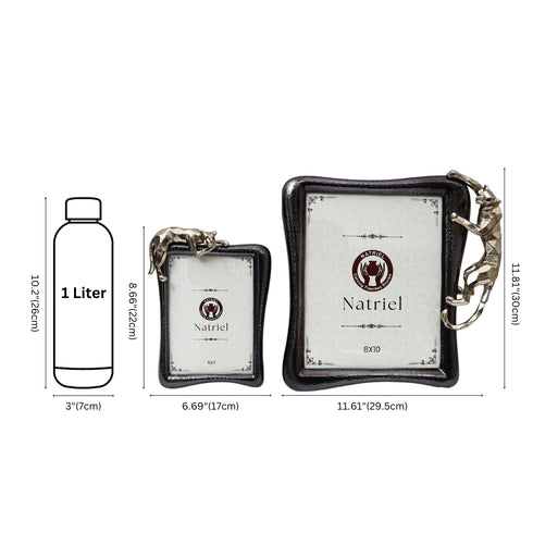 Silver Panther Photo Frame (Set of 2)