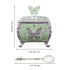 Silver Plated Butterfly Keepsake Box with Pista Green Accent
