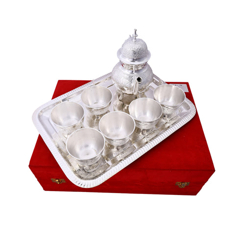 Silver Plated Decorative Tea-Set for Serving