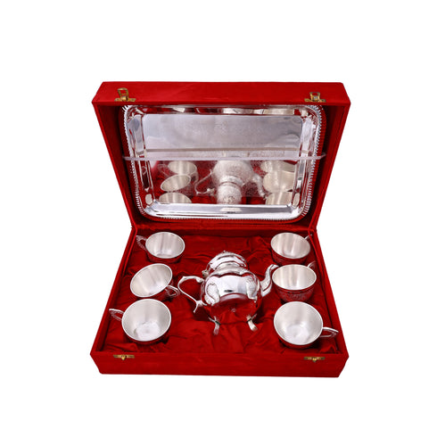 Silver Plated Decorative Tea-Set for Serving