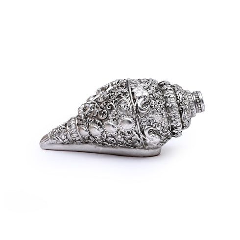 Silver plated Ganesh Shankh (Conch) showpiece