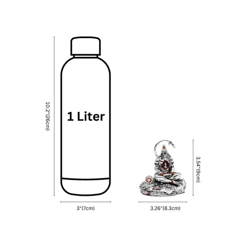 Silver plated Glossy finish Lord Hanuman Decorative Idol