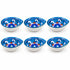 Turquoise Hand-painted Dual Tone Blue Pottery Diya Set