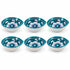 Teal Hand-painted Blue Pottery Diya Set