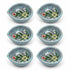 Aqua Blue Floral Pattern Blue Pottery Diya Set