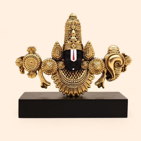 Small Antique Finish Balaji Face Statue for Home Templ