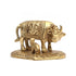Small Brass Handcrafted Kamdhenu Cow and Calf