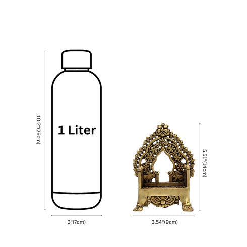 Small Majestic Brass Simhasana