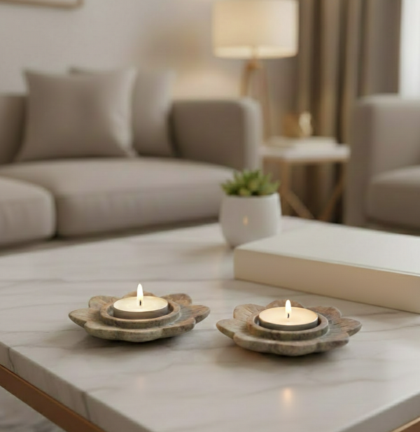 Soapstone T-light Candle Holder