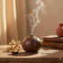 Artisanal Soapstone Incense Cone Burner with Dome