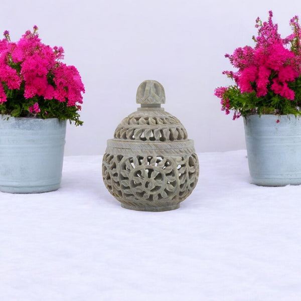 Soapstone T-light Candle Holder