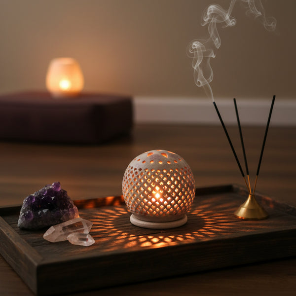 Soapstone T-light Candle Holder