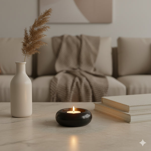 Soapstone T-light Candle Holder