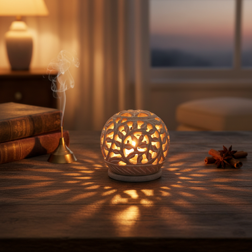 Soapstone T-Light Candle Holder
