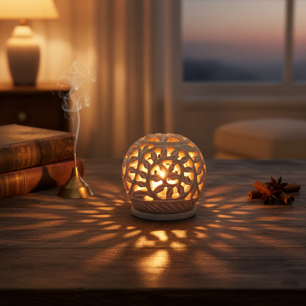 Soapstone T-Light Candle Holder