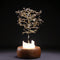 Tiger Eye Handcrafted Wish Tree Lamp with Wooden Base