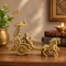 Traditional Brass Arjun-Krishna Mahabharata Rath Showpiece