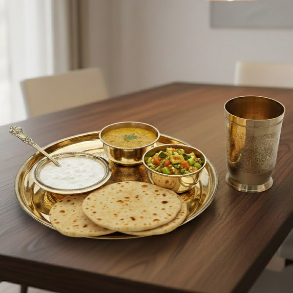 Traditional Brass Dining Set – Kitchen Decor Essential