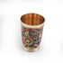 Traditional Brass Glass with Vibrant Indian Motifs