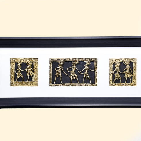Traditional Dhokra Art Tribal Group– Wall Decor Product