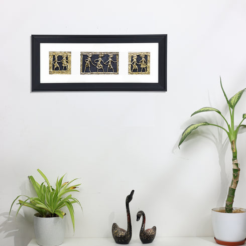 Traditional Dhokra Art Tribal Group– Wall Decor Product