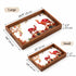 Traditional Indian Caravan-Inspired Wooden Serving Tray Set of 2