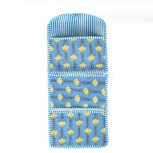 Traditional Jewelry Organizer Roll/Foldable Purse - Hand Block Print
