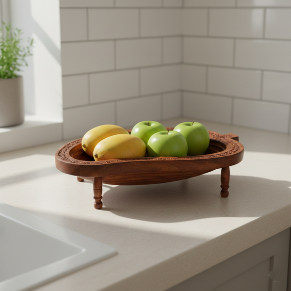 Traditional Wooden Centerpiece Bowl