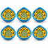 Blue & Yellow Leaf Blue Pottery Diya