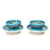 Turquoise Floral Jaipur Blue Pottery Snack Plate & Bowl Set – Handcrafted Elegance for Everyday Use