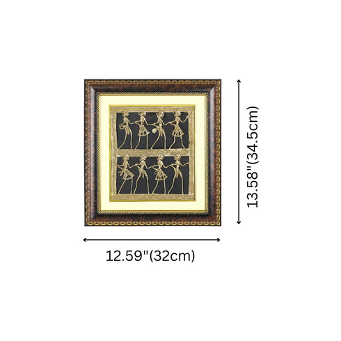 Two layered Dhokra Art Tribal Dancing Group – Wall Decor Product