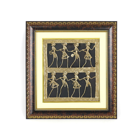 Two layered Dhokra Art Tribal Dancing Group – Wall Decor Product