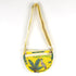 Vibrant Yellow Quilted Tropical Bird Moon Shaped Sling Bag – Hand Block Print