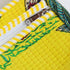 Vibrant Yellow Quilted Tropical Bird Moon Shaped Sling Bag – Hand Block Print