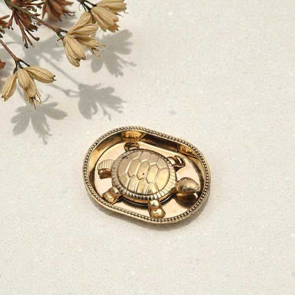 Vintage Brass Tortoise with tray - Vastu and Home Décor Item