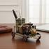 Vintage Engine Design Pen Holder – Handcrafted Metal Desk Organizer