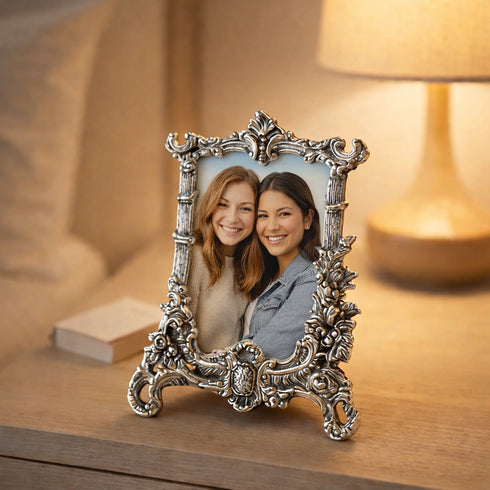 Vintage German Silver Photo Frame (Silver)